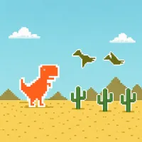 Colored T-Rex Dino Game
