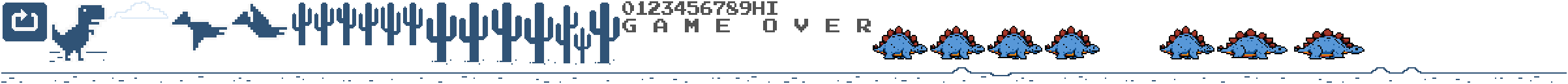 Stegosaurus Chrome Online Game Sprite 2