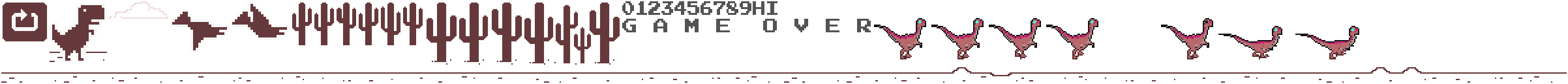 Velociraptor Chrome Online Game Sprite 2
